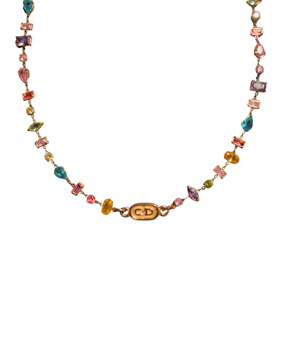Authentic Cd Oval Dior pendant- Reworked Choker Stones