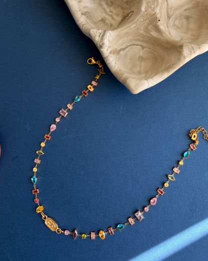 Authentic Cd Oval Dior pendant- Reworked Choker Stones