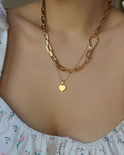 Authentic Prada Heart Charm - Repurposed Necklace