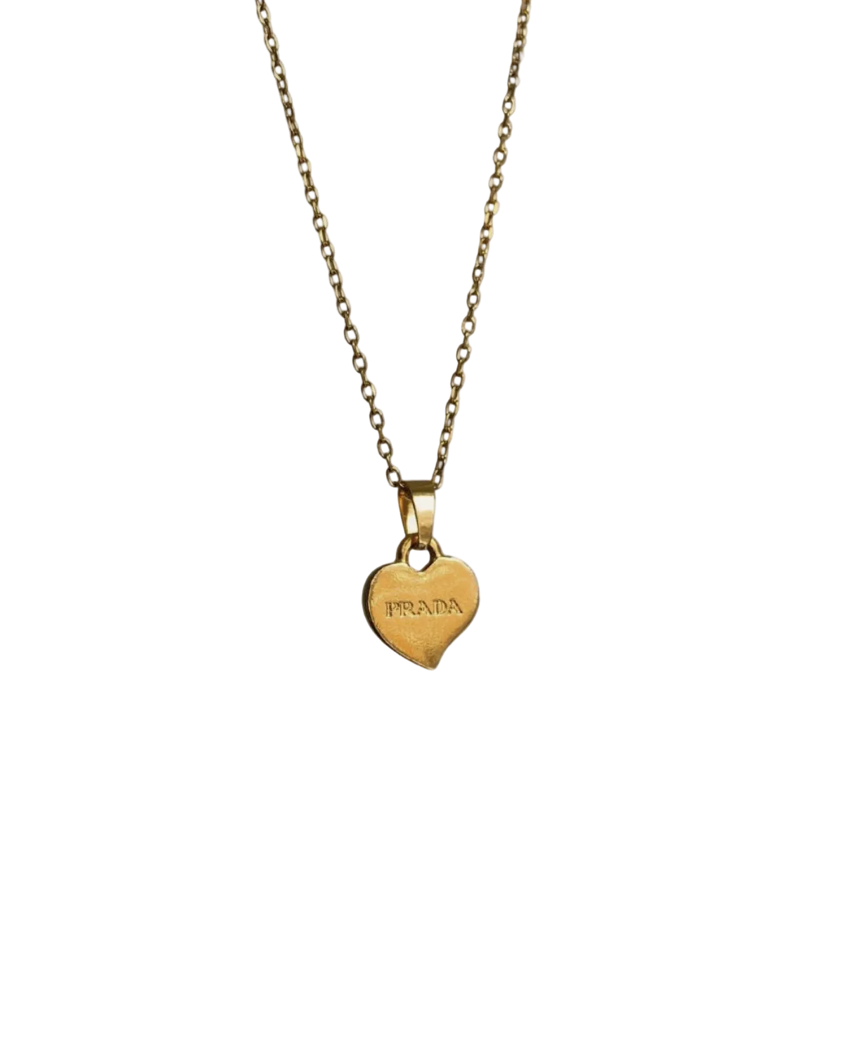 Authentic Prada Heart Charm - Repurposed Necklace