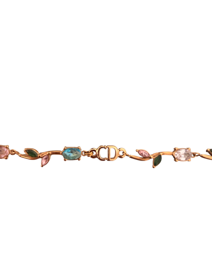 Authentic Dior CD Initials Pendant- Reworked Fleur Bracelet