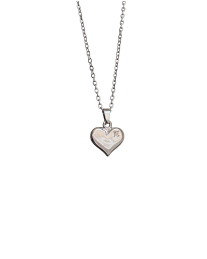 Authentic Louis Vuitton Heart Silver Pendant- Reworked Necklace