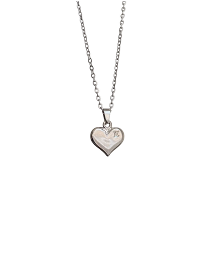 Authentic Louis Vuitton Heart Silver Pendant- Reworked Necklace
