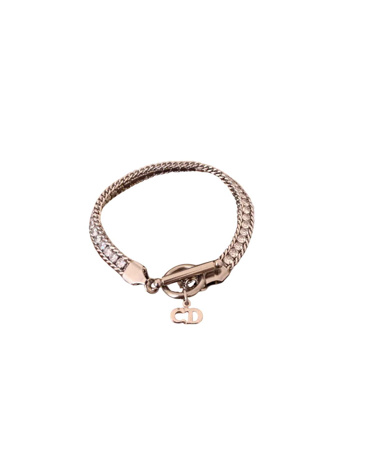Authentic Dior CD clasp Pendant- Reworked Bracelet