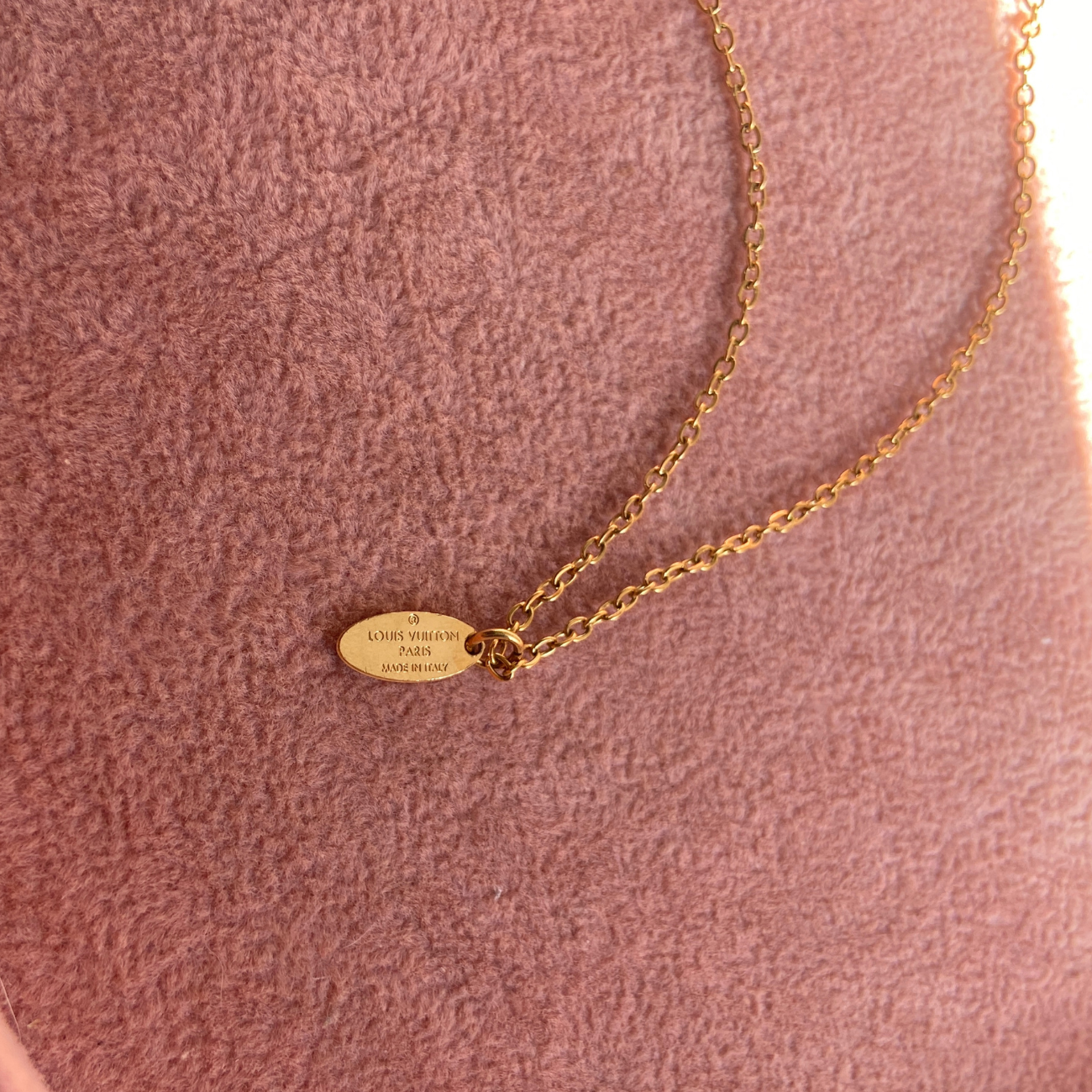 Authentic Louis Vuitton Mini Plaque - Reworked Necklace