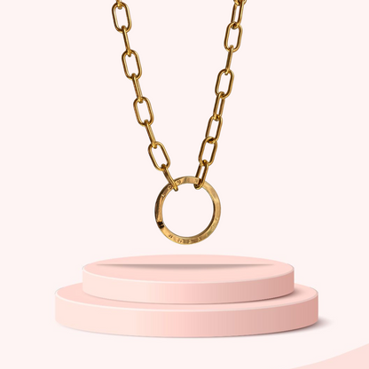 Authentic Louis Vuitton Rounded Logo Clasp- Reworked Necklace