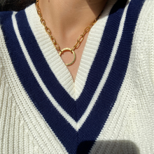 Load image into Gallery viewer, Authentic Louis Vuitton Rounded Logo Clasp- Reworked Necklace