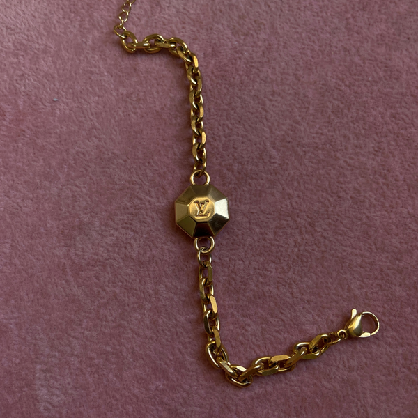 Authentic Louis Vuitton Logo - Reworked rounded Bracelet