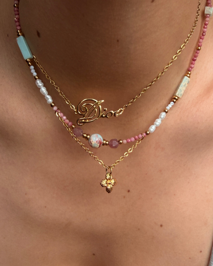 Authentic Louis Vuitton Blooming Pendant - Reworked Stone Necklace