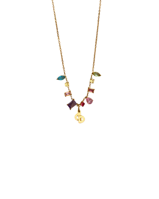 Authentic Cd Dior Mini Pendant - Necklace Stones