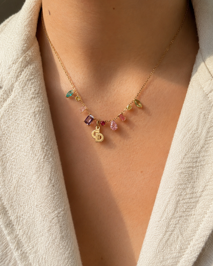 Authentic Cd Dior Mini Pendant - Necklace Stones