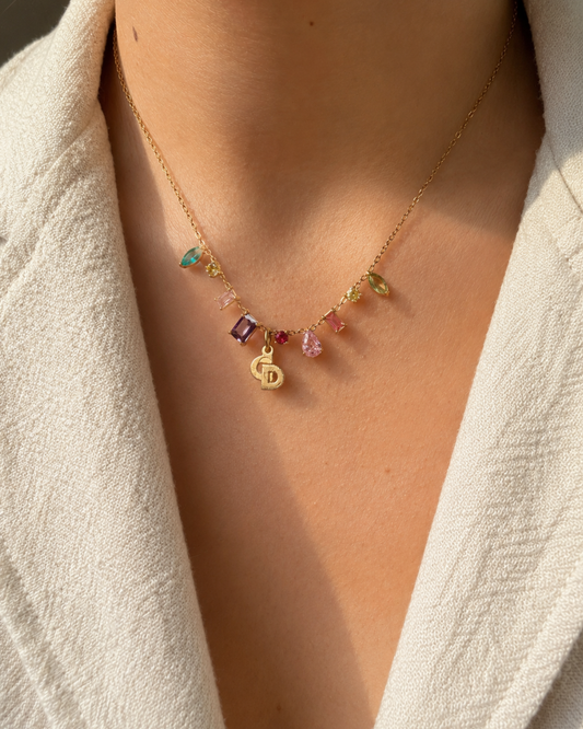 Authentic Cd Dior Mini Pendant - Necklace Stones