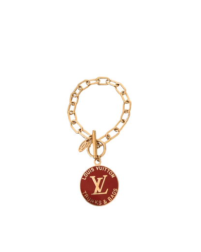 Authentic Louis Vuitton Red Pendant-Repurposed Bracelet