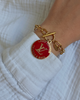 Authentic Louis Vuitton Red Pendant-Repurposed Bracelet