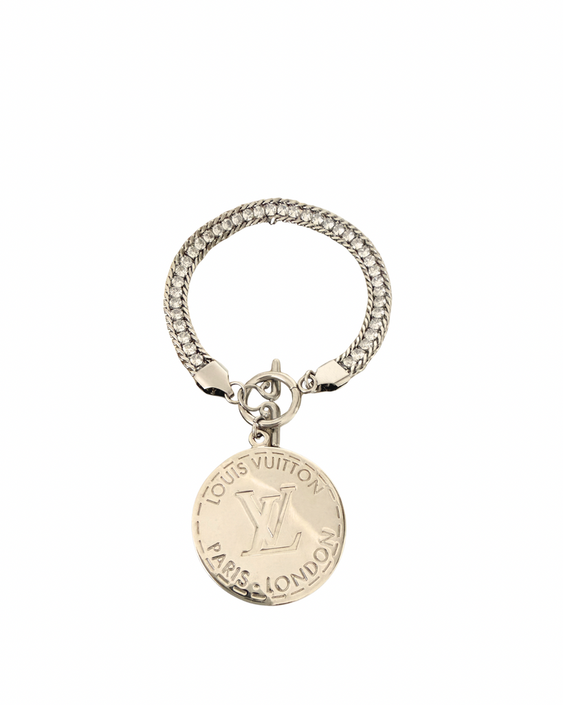 Authentic Louis Vuitton Silver Pendant-Repurposed Bracelet