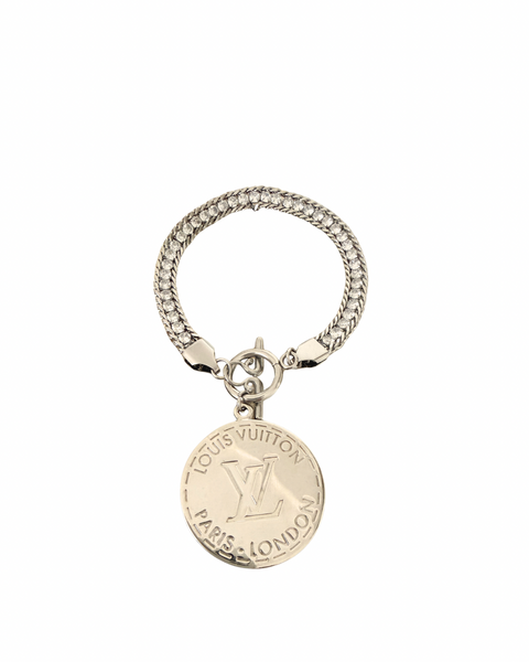 Authentic Louis Vuitton Silver Pendant-Repurposed Bracelet