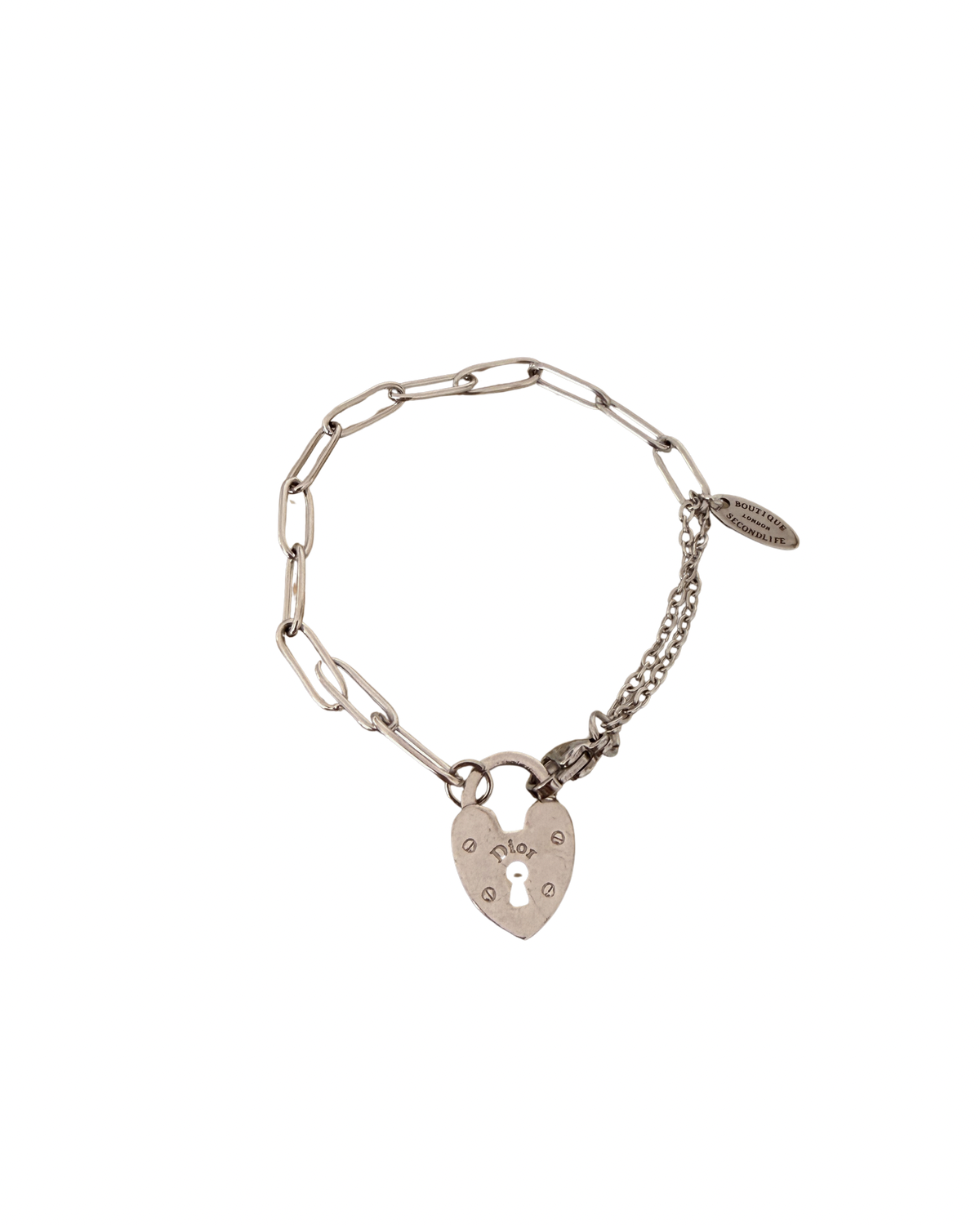 Authentic Dior pendant -Repurposed Bracelet