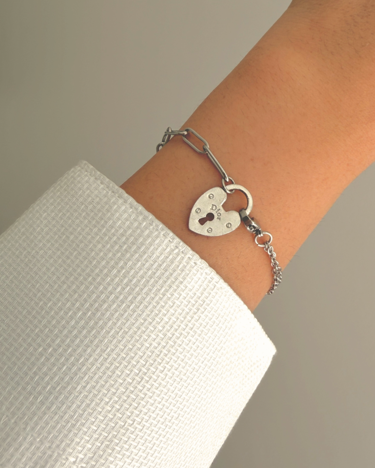 Authentic Dior pendant -Repurposed Bracelet