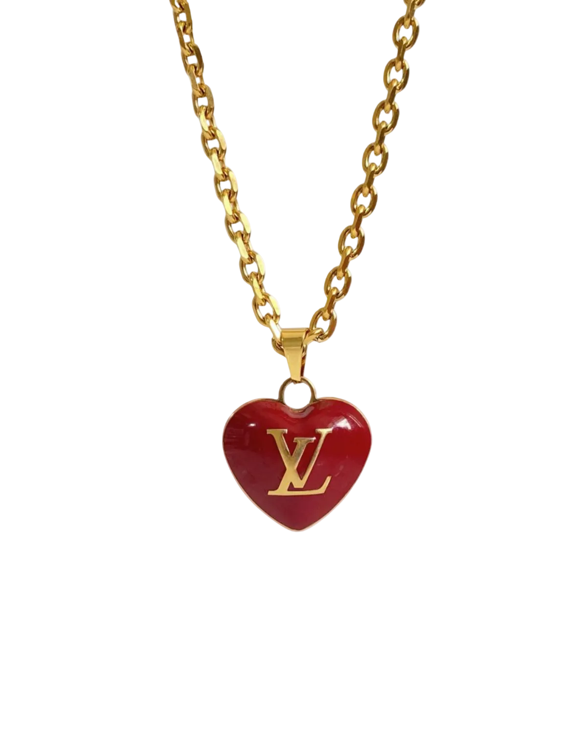 Authentic Louis Vuitton Heart Charm- Reworked Necklace