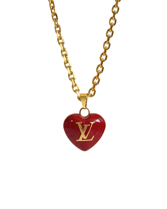 Authentic Louis Vuitton Heart Charm- Reworked Necklace
