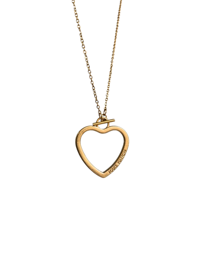 Authentic Louis Vuitton Big Coeur Charm- Reworked Necklace