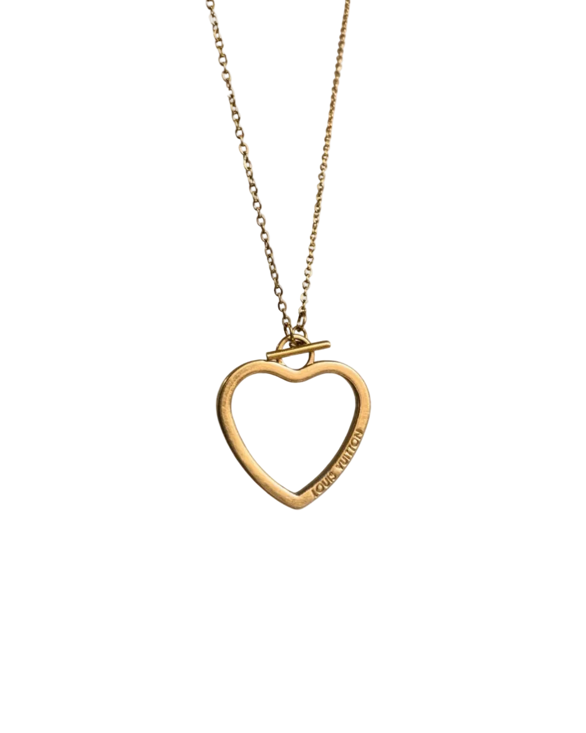 Authentic Louis Vuitton Big Coeur Charm- Reworked Necklace