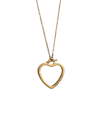 Authentic Louis Vuitton Big Coeur Charm- Reworked Necklace