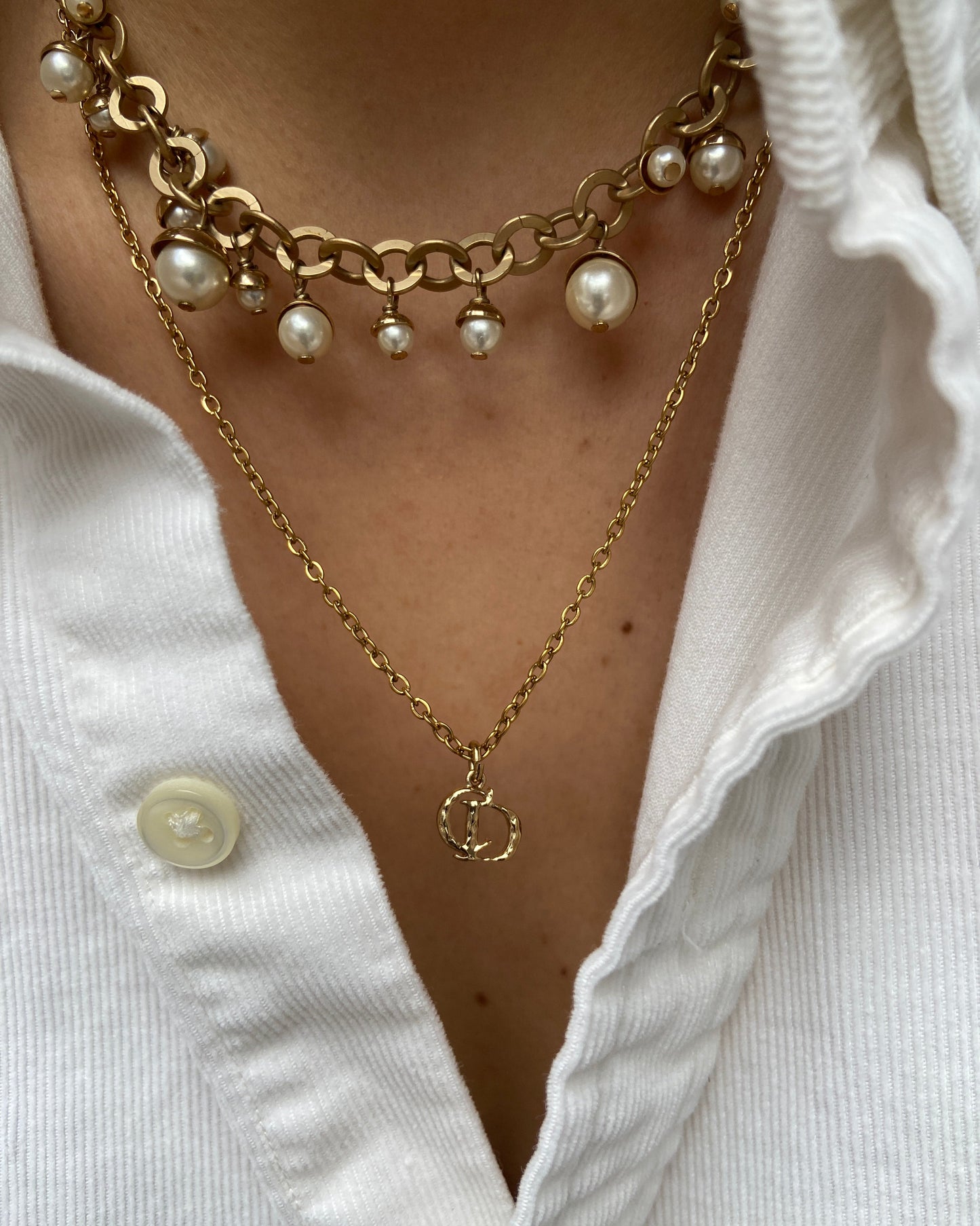 Authentic CD Dior mise pendant - Reworked Necklace