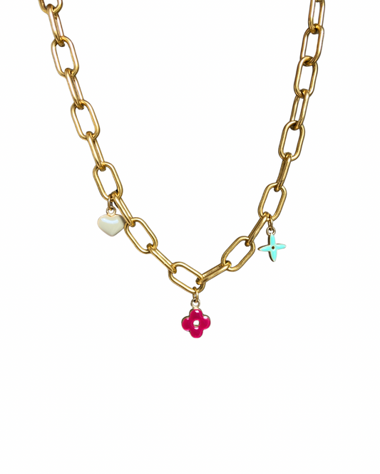 Authentic Louis Vuitton Multicharm Reworked Necklace