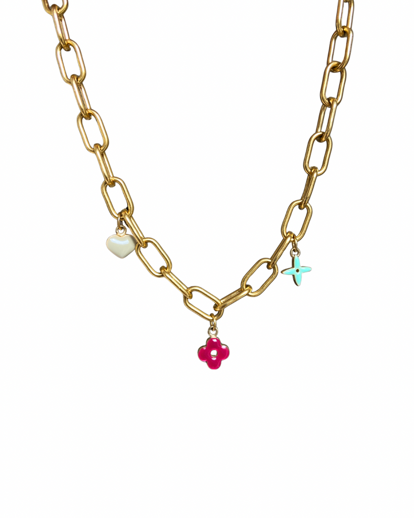 Authentic Louis Vuitton Multicharm Reworked Necklace