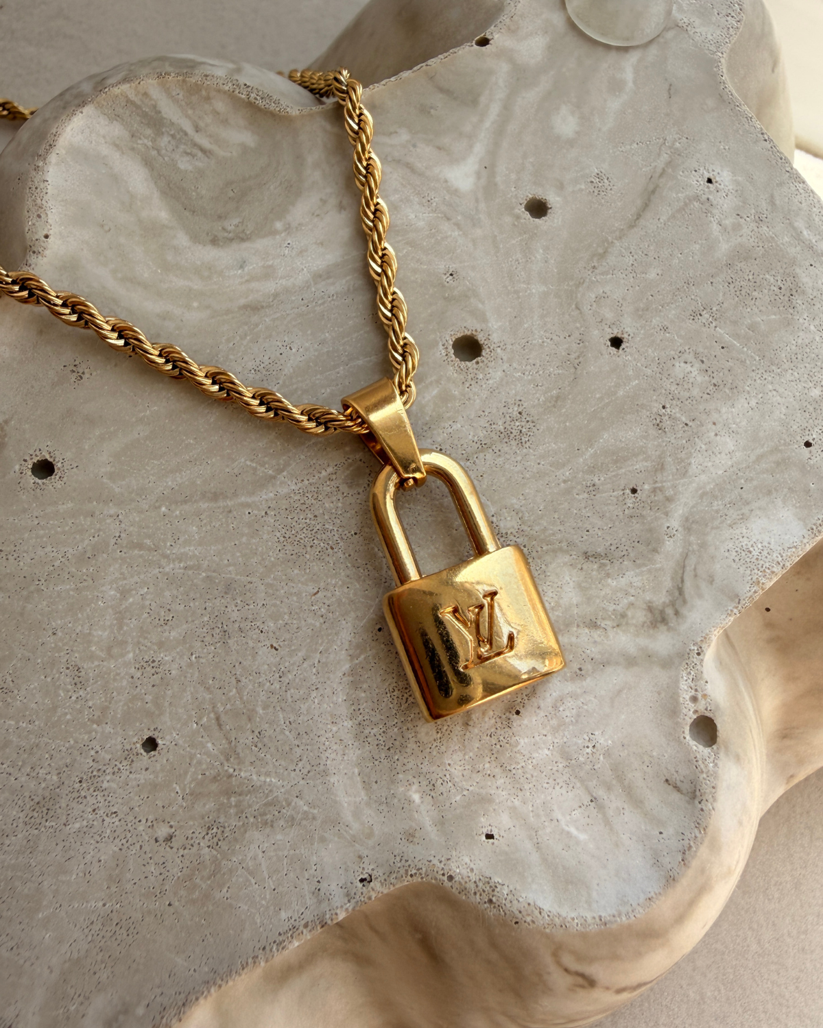 Authentic Louis Vuitton Pendant Padlock Reworked Pendant