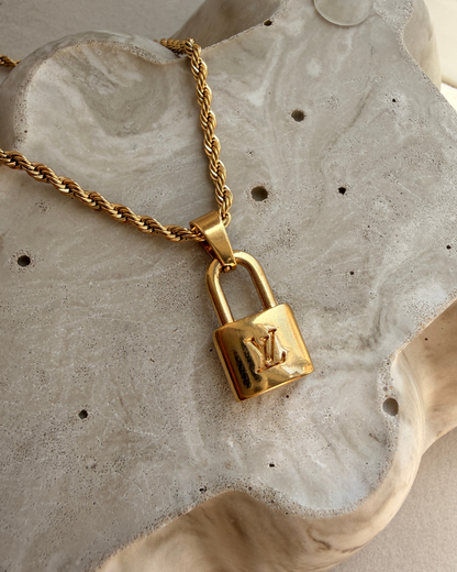 Authentic Louis Vuitton Pendant Padlock Reworked Pendant