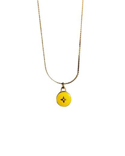 Authentic Louis Vuitton Yellow Pendant- Necklace