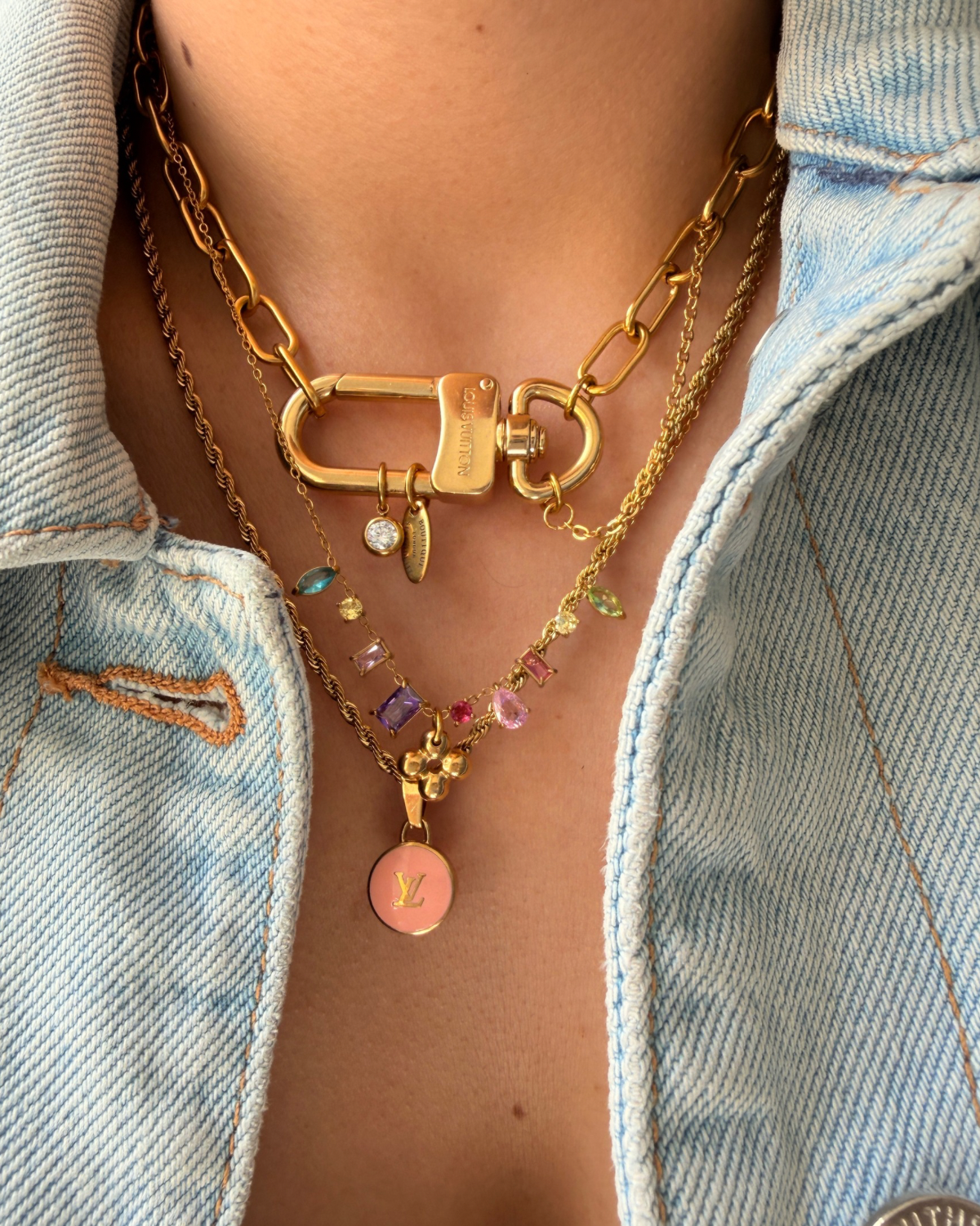 Authentic Louis Vuitton Clasp Carabiner - Reworked Necklace