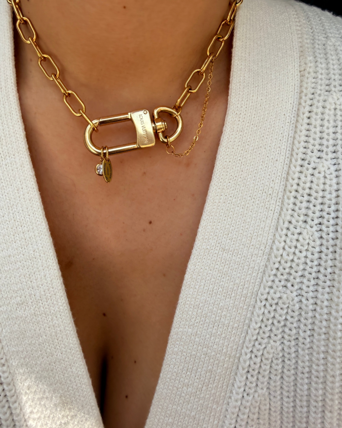 Authentic Louis Vuitton Clasp Carabiner - Reworked Necklace