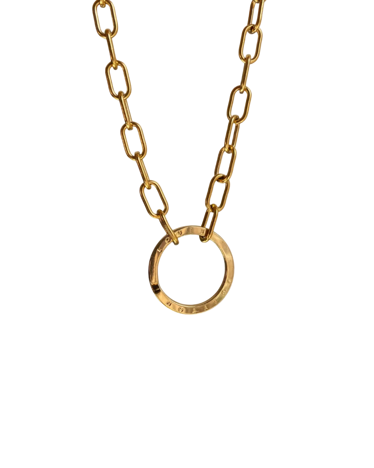 Authentic Louis Vuitton Rounded Logo Clasp- Reworked Necklace