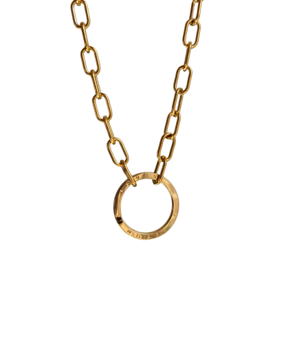 Authentic Louis Vuitton Rounded Logo Clasp- Reworked Necklace