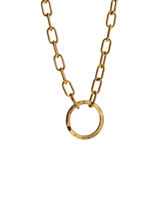 Authentic Louis Vuitton Rounded Logo Clasp- Reworked Necklace