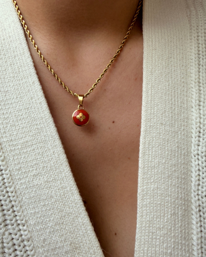 Authentic Louis Vuitton Tangerine Pendant- Necklace