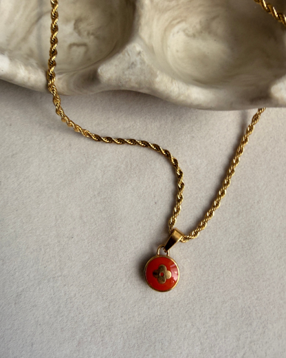 Authentic Louis Vuitton Tangerine Pendant- Necklace
