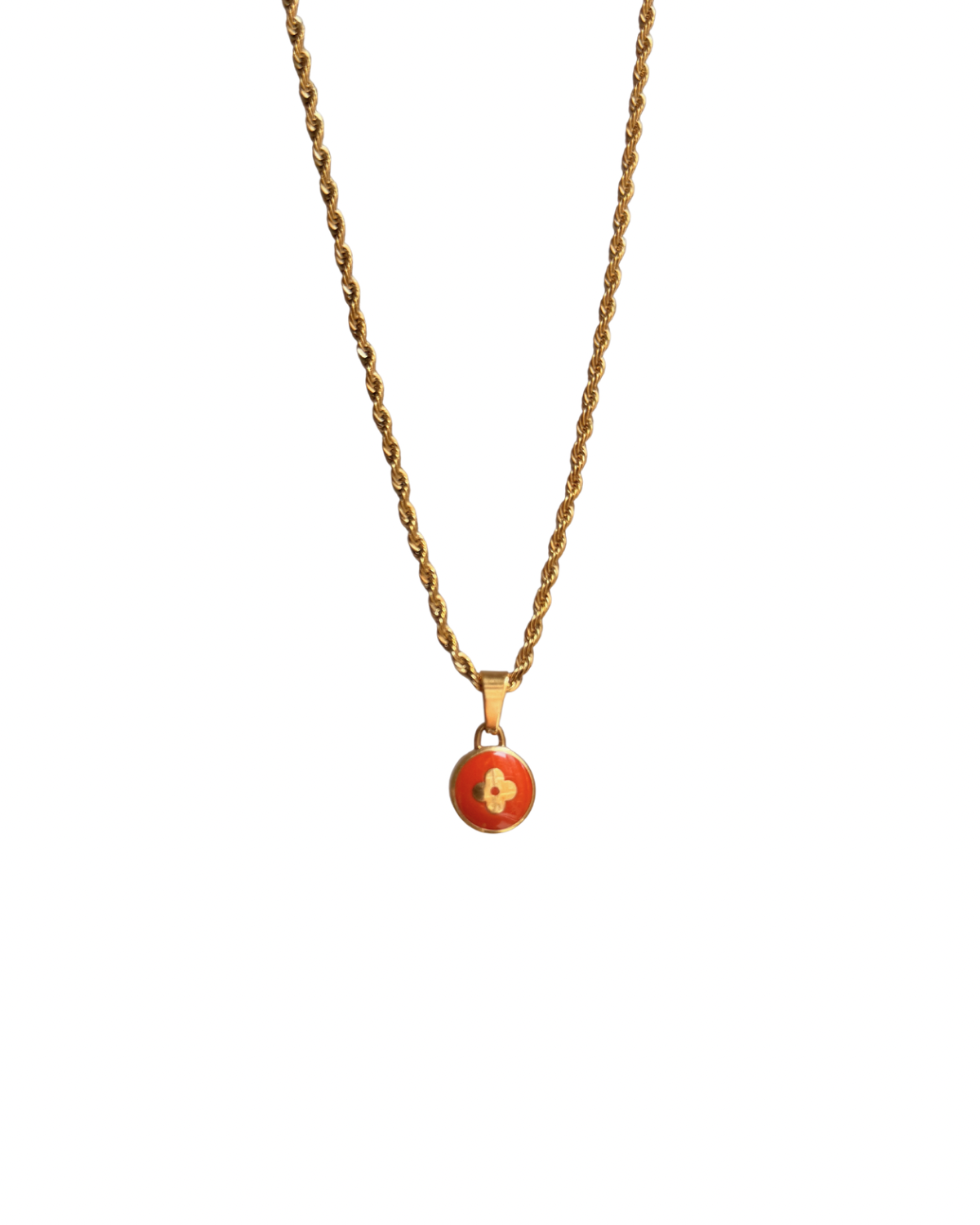 Authentic Louis Vuitton Tangerine Pendant- Necklace