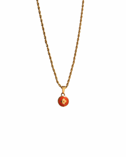 Authentic Louis Vuitton Tangerine Pendant- Necklace