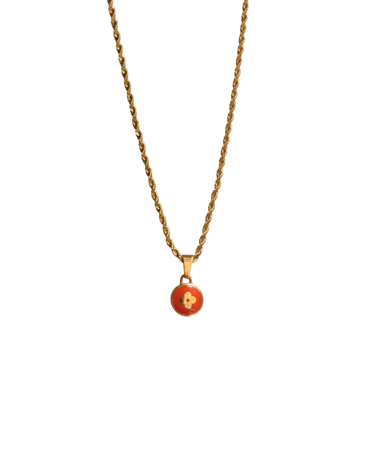 Authentic Louis Vuitton Tangerine Pendant- Necklace