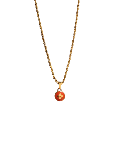 Authentic Louis Vuitton Tangerine Pendant- Necklace