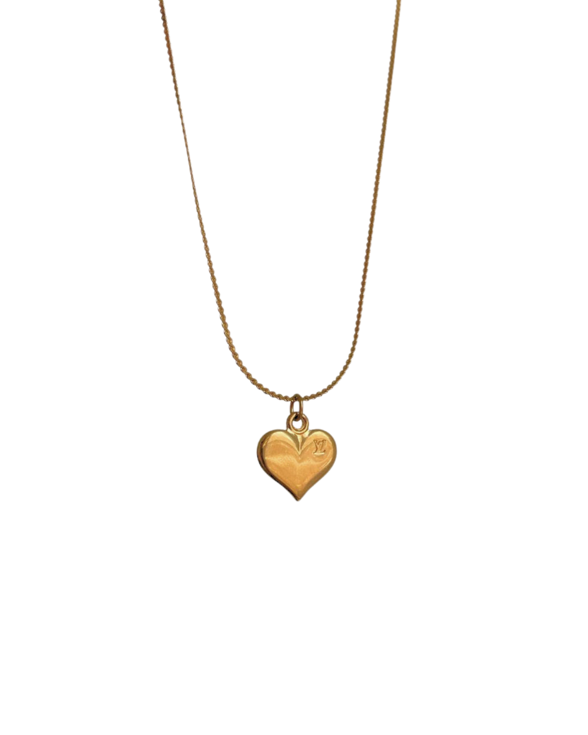 Authentic Louis Vuitton Heart Pendant- Reworked Necklace