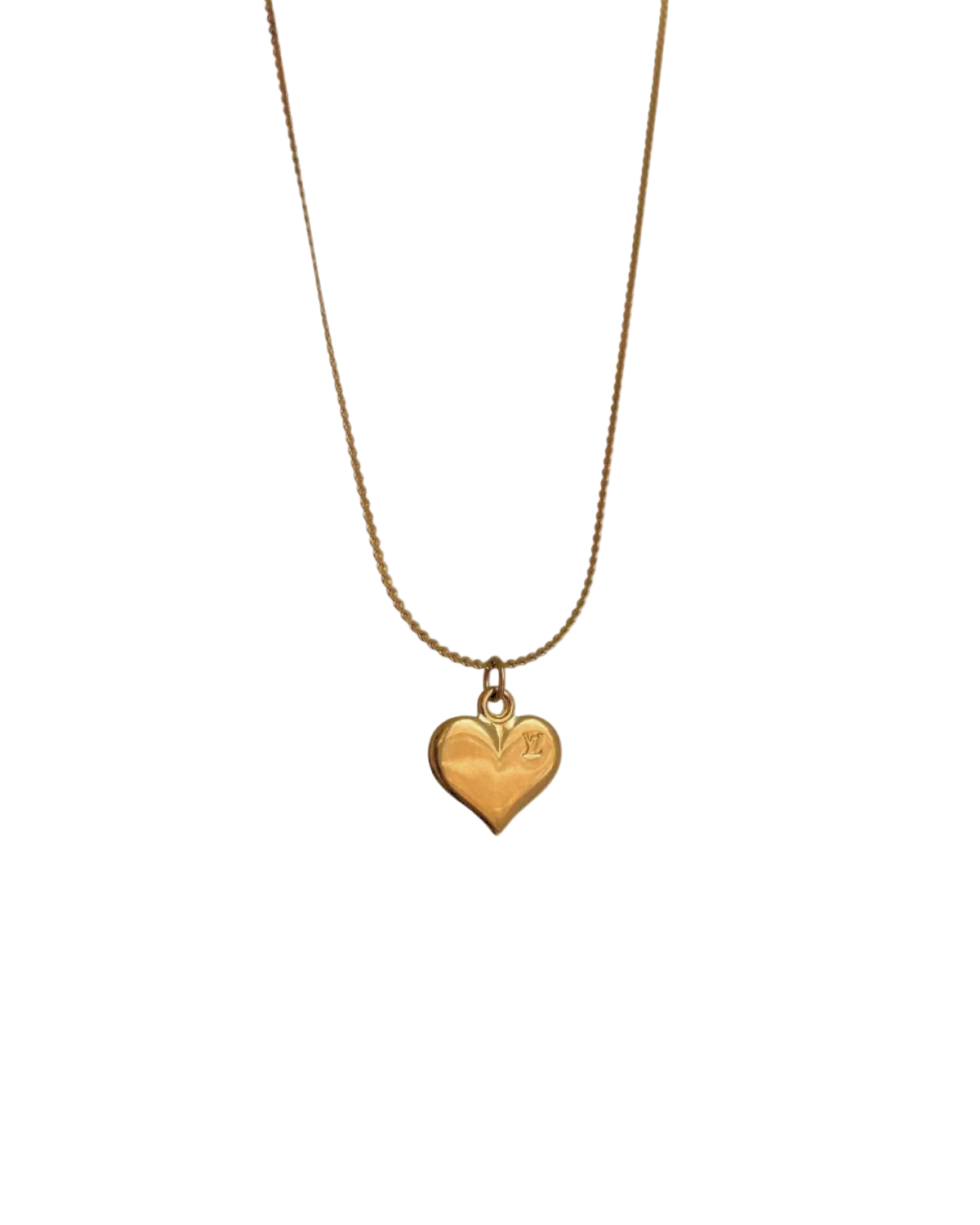 Authentic Louis Vuitton Heart Pendant- Reworked Necklace