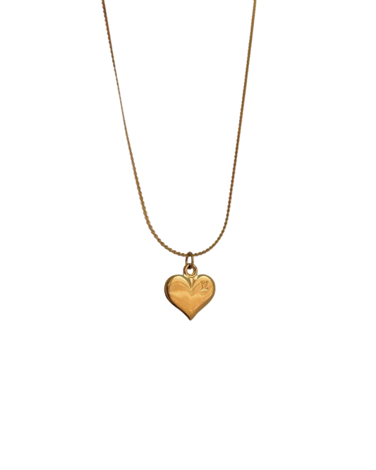 Authentic Louis Vuitton Heart Pendant- Reworked Necklace