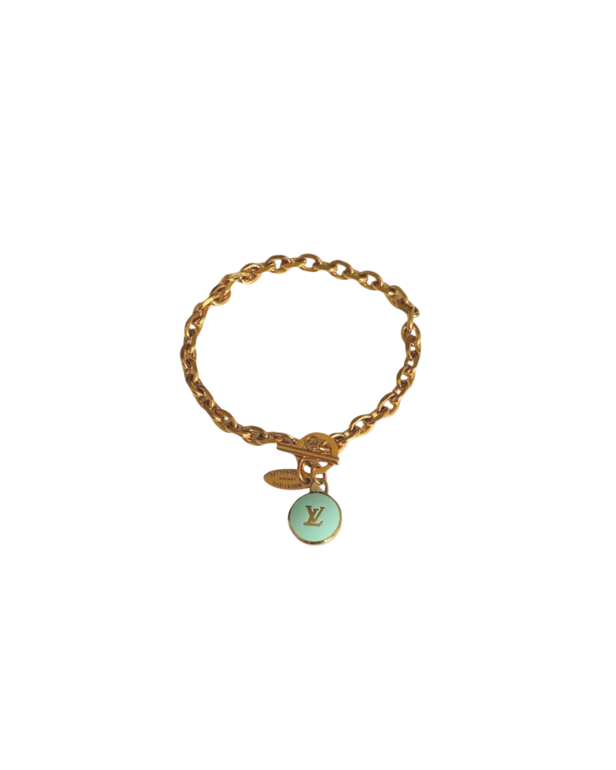 Authentic Louis Vuitton Logo Mint Pendant- Bracelet Pastilles Pendant