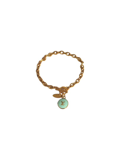 Authentic Louis Vuitton Logo Mint Pendant- Bracelet Pastilles Pendant
