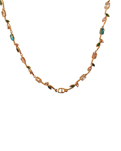 Authentic Dior CD Pendant- Jardin de Tulipes Necklace